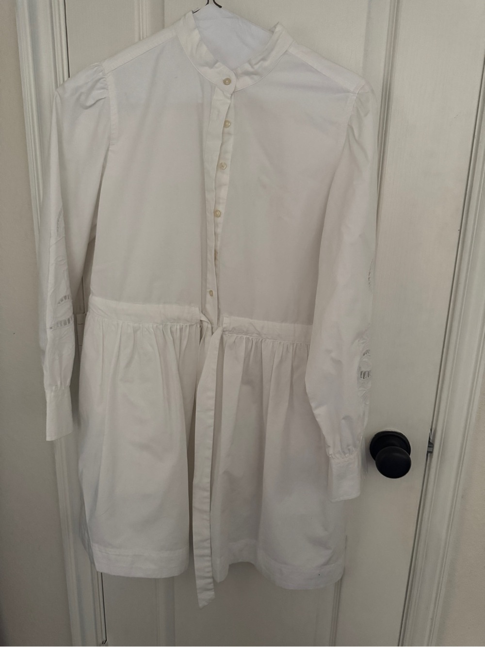 Women’s White Button-Front Casual Shirt Dress
